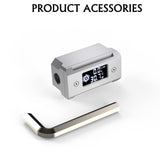 DIYhz G1/4 aluminum alloy shell LCD displaydigital display flow thermometer temperature indicator CPU temperature monitor Silver
