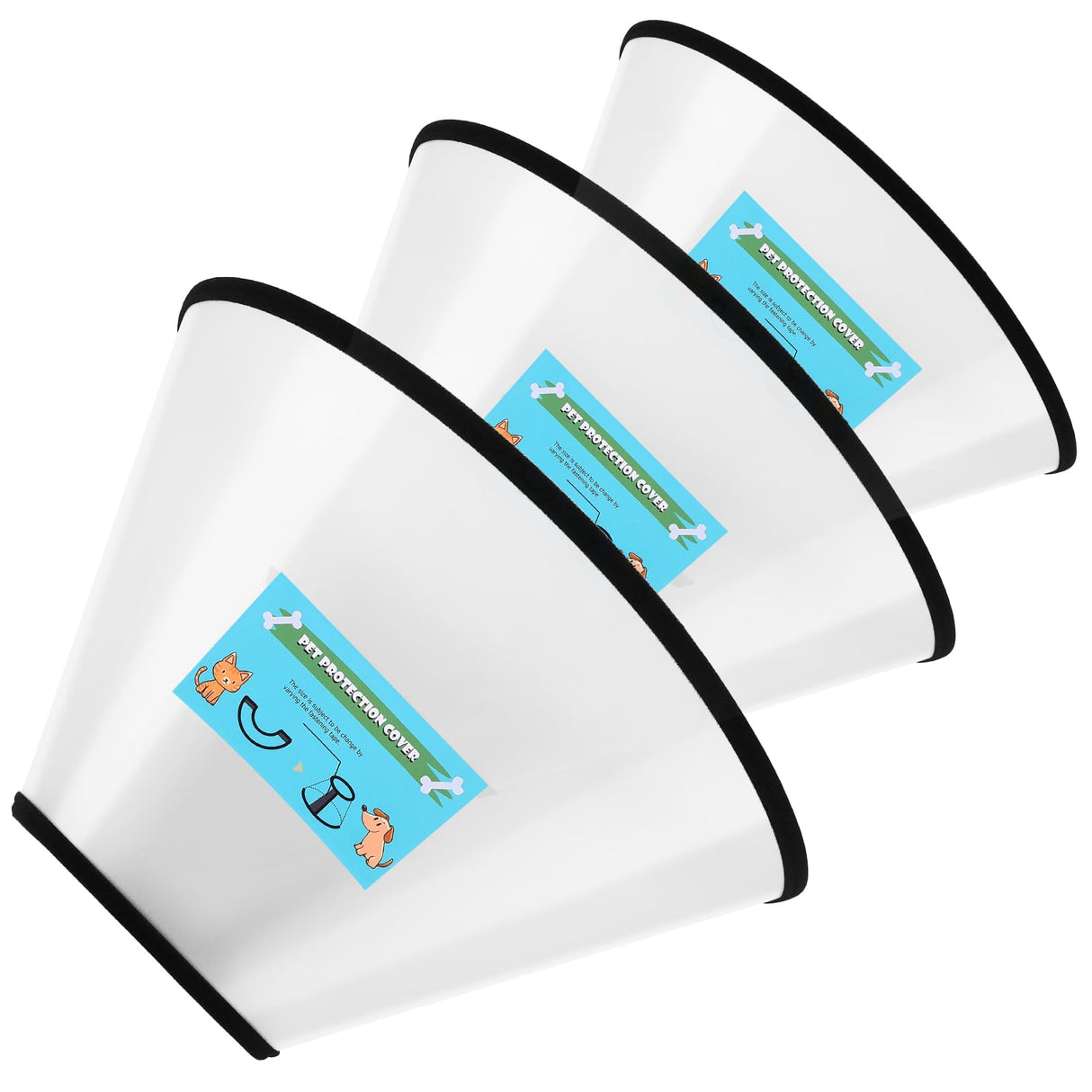 GLADOG Soft Dog Cone Collar, 3 PCS (XL is Only 1 PCS) Flexible Plastic Cone for Dogs After Surgery, Dog Recovery Collar, Adjustable E-Collar for Large/Medium/Small Dogs Cat, Comfy Elizabethan Collar