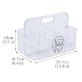 Brabtod Clear Dog Storage Organizer,Pet Grooming Supplies Organizer with Handle,5 compartments Countertop Caddy, Storage Bin for Dog Cat Grooming Kit,Trimmer,Clipper,Combo,Brush