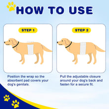 Load image into Gallery viewer, XPCARE 50 Count Disposable Male Dog Diapers, Male Dog Wraps,Super Absorbent Leak-Proof Fit (Small)
