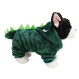 Fleece Winter Cute Dinosaur Dog Clothes Hoodies for Small Dogs Puppy Jacket Clothing Outfit Fleece Winter Cute (L)