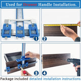 King&Charles Cabinet Hardware Jig, Cabinet Handle Jig with Automatic Center Punch, Avoid Jitter Caused by Direct Drilling. Use for Handles and Pulls on Drawers/Doors, Perfect Set.