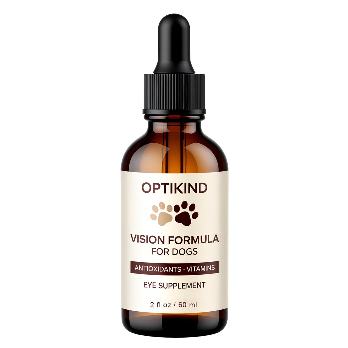 OptiKind Vision Drops for Dogs, Eye Drops for Dogs, Complete Eye Health Support with Powerful Antioxidants, Omega-3 Oil, Lutein, Bilberry Extract, Zeaxanthin & Lycopene, 2 fl oz / 60 ml (1)