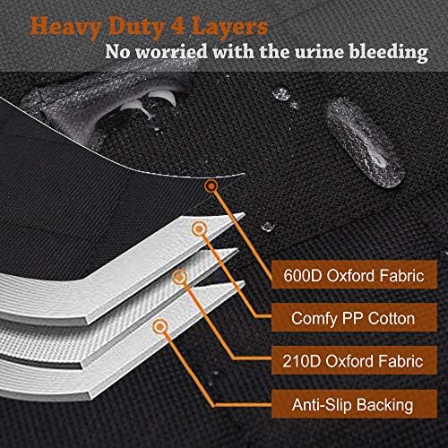 Dog Car Seat Cover for Back Seat 100% Waterproof Car Seat Cover Protector for Dogs in Car Nonslip Scratch Proof Durable Dog Seat Cover for Cars SUV &Truck