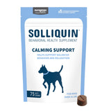 Nutramax Solliquin Calming Support for Dogs, Behavioral Health Supplement with L-Theanine, Magnolia/Phellodendron, and Whey Protein Concentrate, Soft Chews, 75 Count