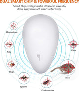Ten KiKi Ultrasonic Pest Control Repeller, Plug-in Ultrasonic Pest Control Repellent for Mouse, Bug, Rodent, Insects, Cockroach, Mice, Spider, Ant, Mosquito& Rats Indoor Use Repeller 6 Packs