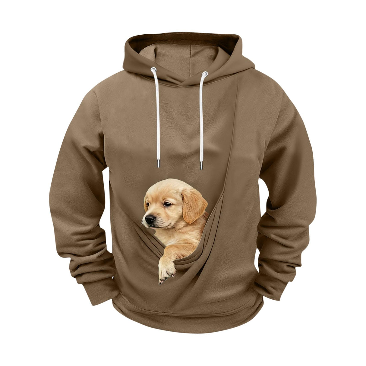 Pet Pouch Hoodie Men Kangaroo Pocket Dog Pouch Pullover Pet Carrier Sweatshirts Animal Holder Long Sleeve Casual Tops