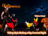 iChoue Buffalo Horn Dog Halloween Costumes Winter Coats Clothes Hoodies for French English Bulldogs, Pugs, Keep Your Dogs Warm and Stylish. Add Fun to Your pet’s Wardrobe - Yellow Black, Small
