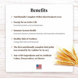 LAFEBER'S Premium Daily Diet Pellets Pet Bird Food, Made with Non-GMO and Human-Grade Ingredients, for Parakeets (Budgies), 5 lb