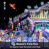 132ft Icicle Lights for Outside, 1280 LED White Christmas Lights Outdoor with 240 Twinkle Drops, 8 Modes Plug in Waterproof Timer Memory for Tree Wedding Party House Patio Eave Yard Holiday Decoration