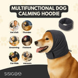 No Flap Ear Wraps for Dogs – Adjustable Dog Ear Wrap & Earmuffs for Noise Protection, Bath & Grooming – Dog Ear Cover for Anxiety Relief, Hematoma & Shaking (Dark Gray, M)