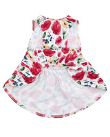CuteBone UPF50+ Dog Dresses for Small Dogs, Summer Sleeveless Deep V-Back Pet Dress with Big Bow, Breathable Swimwear Fabric, Cooling Stretchy Puppy Clothes for Outdoor Wedding Party Beach DV02L