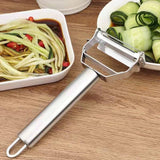 Julienne Peeler, Stainless Steel Vegetable Peeler, Double-Blade Vegetable Slicer, and Fruit Slicer