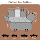 FUNNY FUZZY Dog Car Seat Cover, Back Seat Extender for Dogs - 420Lb Hard Bottom Waterproof Pet Car Seat Cover, 600D Heavy Duty Pet Hammock with Non-Slip Bottom for Cars, SUV, Trucks