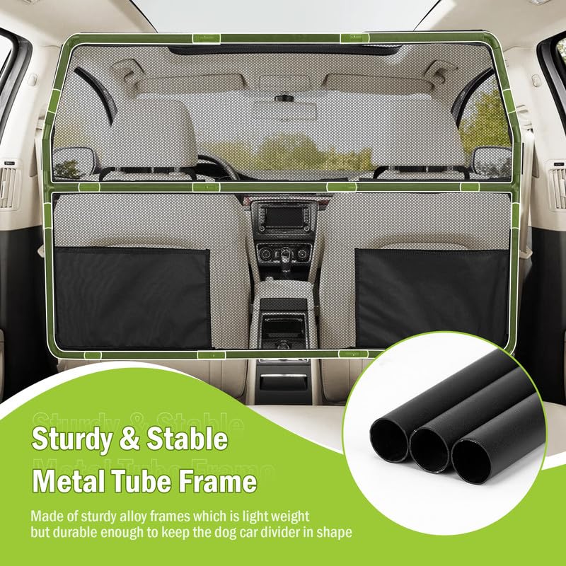 Farafox Dog Barrier for Car,56" Wide for Trucks SUV Sedans Pet Restraint Car Backseat,Backseat Divider Crossover Front Car Travel Back Seat Barricade Partition