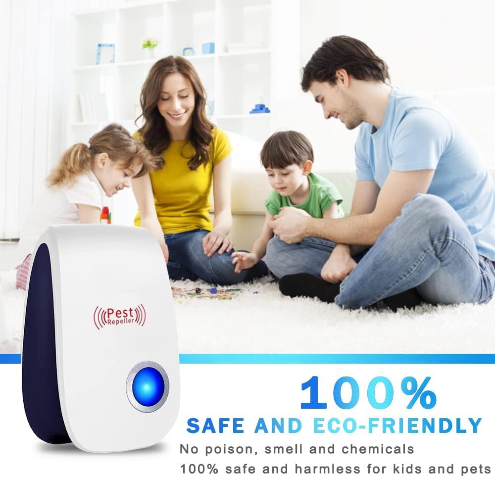 Ultrasonic Pest Repeller 10 Pack Electronic Repeller Plug in, pest Control for Bugs Roaches Insects Mosquito Repellent Indoors Ultrasonic Repellers for Mosquito, Roaches, Mice, Spider, Ant