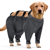 Dog Snow Pants,Puppy Snow Clothes for Winter,Full Body Dog Coat,Puppy Snowsuit with Out Boots,Adjustable Suspender Suits for Outdoor Walking & Paw Protectors