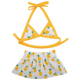 Dog Bikini Swimsuit Summer Puppy Bathing Dress Beach Clothes Cat Costume for Puppy Dog Cat Pineapple S