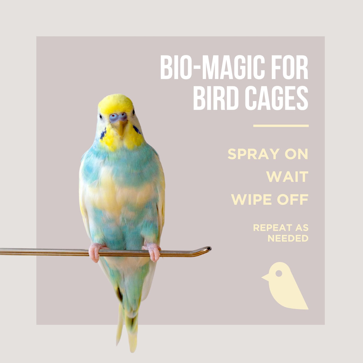Natural Rapport Bird Cage Cleaner - The Only Bird Cage Cleaner You Need - Bird Poop Spray Remover, Naturally Removes Bird Waste (32 Oz)