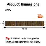Rat Bendy Long Suspension Bridges Hamster Climbing Ladder Flexible Wooden Bridge for Dwarf Hamster Sugar Glider Rodents Mouse(2PCS)
