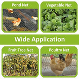 POYEE 10 x 10 FT Bird Netting for Garden Woven Mesh Garden Netting for Plants, Vegetable, Fruit Trees, Blueberry Bushes, Strawberries Against Birds, Deer, Squirrels and Other Animals