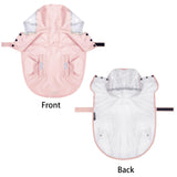 Dog Raincoat Waterproof, Adjustable Reflective Hooded Dog Rain Poncho with Leash Hole for Small Medium Large Dogs (Pink, Medium)