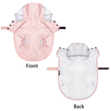 Dog Raincoat Waterproof, Adjustable Reflective Hooded Dog Rain Poncho with Leash Hole for Small Medium Large Dogs (Pink, Medium)
