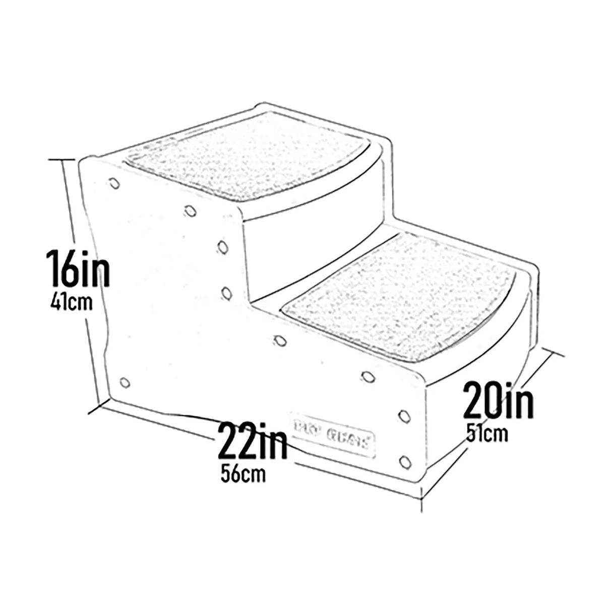 Pet Gear Easy Step II Extra Wide Pet Stairs, 2 Step for Dogs/Cats up to 200 pounds, Removable/Washable Carpet, Easy Assembly (No Tools Required), Sand Dune