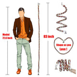Rope Bungee Perch Bird, 83inch Kintor Pure Natural Colorful Bead Cage Chewing Toys for Small Medium Parrot (83inch)