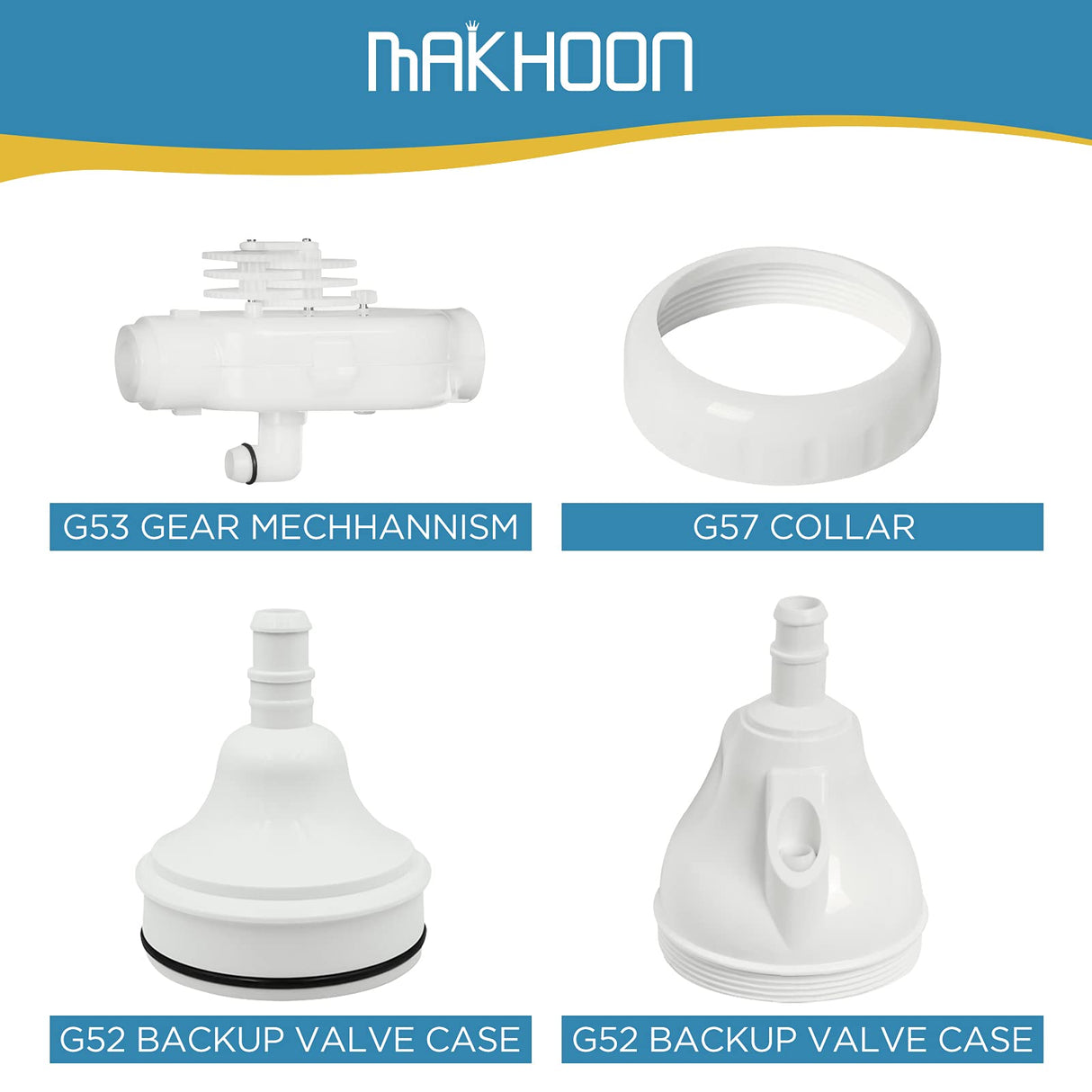 MAKHOON Upgraded G52 Backup Valve Replacement for Polaris Pool Cleaner Parts, Compatible with Polaris 180,280,380,480,3900 Pool Cleaner, The Valve Body has Been Reinforced，Longer Life Than Zodiac G52