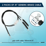 FVRITO 2 Pack 41'' Rollator Brake Cable Replacement for Drive Mobility Rolling Walker Medline Transport Knee Scooter Folding Wheelchair, Brake Cables for Most Walker Seniors Medical Accessories Parts