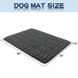 Bubble bear Dog Crate Mat - Upgraded Thick, Ultra Soft, Washable & Anti-Slip Kennel Pad for Small/Medium/Large Dogs, Dark-Hued to Hide Stains (59"x35")