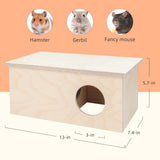 Niteangel Birch Chamber-Maze Hamster Hideout - Small Pets Woodland House Habitats Decor for Hamster Mice Gerbils Mouse