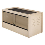 New Age Pet ECOFLEX 48" Wide Large Reptile Habitat, Mojave Lounge for Snakes, Tortoises & Lizards in Maple, Black & Grey, Easy Assembly, Sliding Glass Doors & Mesh Top