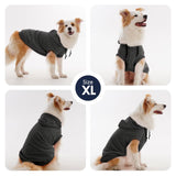 IECOii Large Dog Hoodie, XL Dog Sweater for Large Dogs Girl Hooded Sweatshirt,Spring Fall Dogs Pullover for Beagle, Border Collie, Indoor Cozy & Outdoor Play, Grey, XLarge (No Fleece Lined)