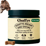 Chuffys Dreamy Pup Chews, Natural Calming Chews for Dogs, Sleep Guarantee，90 Tablets (1pcs)