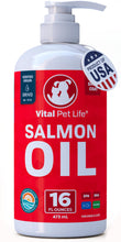 Load image into Gallery viewer, Salmon Oil for Dogs &amp; Cats - Healthy Skin &amp; Coat, Fish Oil, Omega 3 EPA DHA, Liquid Food Supplement for Pets, Supports Joint &amp; Bone Health, Natural Allergy &amp; Inflammation Defense, 16 oz
