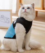 Generic Dog Shirts Pet T-Shirts Breathable Mesh Sleeveless Vest Summer Dog Clothes Pullover Lightweight Cat Clothes with Leash Ring Puppy Sweatshirt Outfits Dog Shirt for Small Dogs Boy Girl (Blue,S)