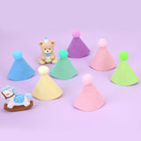 DRANSMIC 12pcs Mini Party Hats for Stuffed Animals, Macaron Hats for Dolls Dog Cat Rabbit Puppies Birthday Party Cone Hats Photo Prop