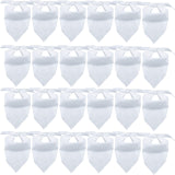 24 Pieces Sublimation Pet Bandanas White Heat Transfer Triangle Dog Scarf Blank Big Washable DIY Polyester Dog Bibs Kerchief Apparel Accessories for Dogs Puppy Cats (White-24Pack)