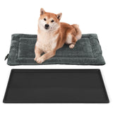 BOWHAUS Machine-Washable Dog Bed Pad & Tray for 36-Inch Kennel, Non-Slip Flat Cozy Sleeping Mat & Easy-Clean Plastic Replacement Crate Pan, Comfortable & Durable for Dogs, Rabbits, Cats, Various Pets
