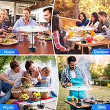 chemotex Fly Fans for Tables Rechargeable Fly Fans Keep Flies Away Flexible Fly Repellent Fans for Outdoor Table Top Fly Fan with Holographic Blades for Outside, Picnic (Black, 6Packs)