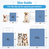 PICK FOR LIFE Cooling Blanket for Dogs, 0.4 Q-MAX Pets Cooling Comforter Throw for Bed Cover, Summer Blanket for Large Dogs Washable, Soft Lightweight Cold Mats for Pet Hot Weathe, 43"×55"/Deep Blue