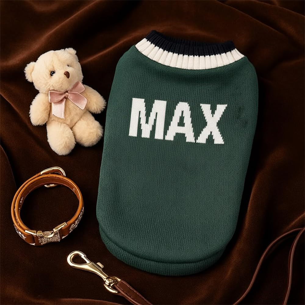 Grewear Personalized Dog Sweater Custom Pet Knit Outfit Warm Soft Puppy Apparel Comfortable Daily Wear Unique Design for Small Medium Large Pets