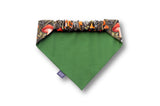 Fall Scrunchie Dog Bandana, Handmade Halloween, Thanksgiving, Harvest Pet Neckerchief, Dog & Cat Accessory, Perfect Autumn Photo Prop, Gift for Dog (Mushrooms and Sunflowers, Small)