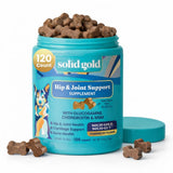 Solid Gold Hip and Joint Supplement for Dogs - Glucosamine Chondroitin MSM for Hip & Joint Pain Relief for Dogs - Puppy, Adult & Senior Dog Supplements for Dog Arthritis Pain Relief & Mobility - 120ct