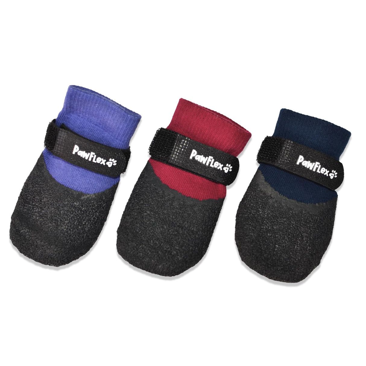 Double Dipped Thick Textured Waterproof Cotton Dog Socks | PawFlex Comfy Pawz Soft Indoor/Outdoor Pet Booties | Non-Slip Silicone Grip at Inner Wrist for No Twisting or Sliding Off| Adjustable Strap