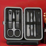 Black Nail Clipper Set, Men's Stainless Steel Nail Clippers, Callus Removal Ear Scoop Set, Hand and Foot Beauty Tool Kit