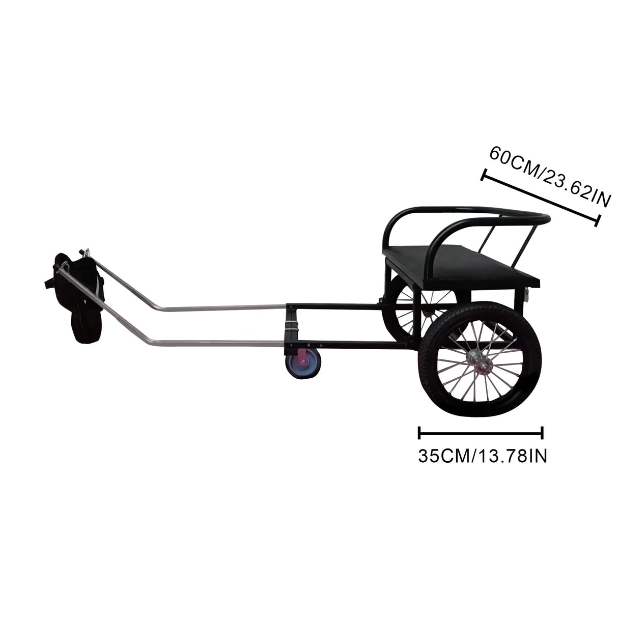 JIYCD Dog Trailer Dog Carts for Dogs to Pull People Dog-Pulling Stroller with Seat Detachable Lightweight for 22 lb-132 lb Small Medium and Large Dogs, Load Capacity 100 kg(Size:88lb-132lb)