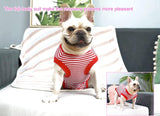 Sychien Dog Red Recovery Suit for XXX-Large Female Spay,Male Dog Surgery Suit,Narrow Red-White 3XL